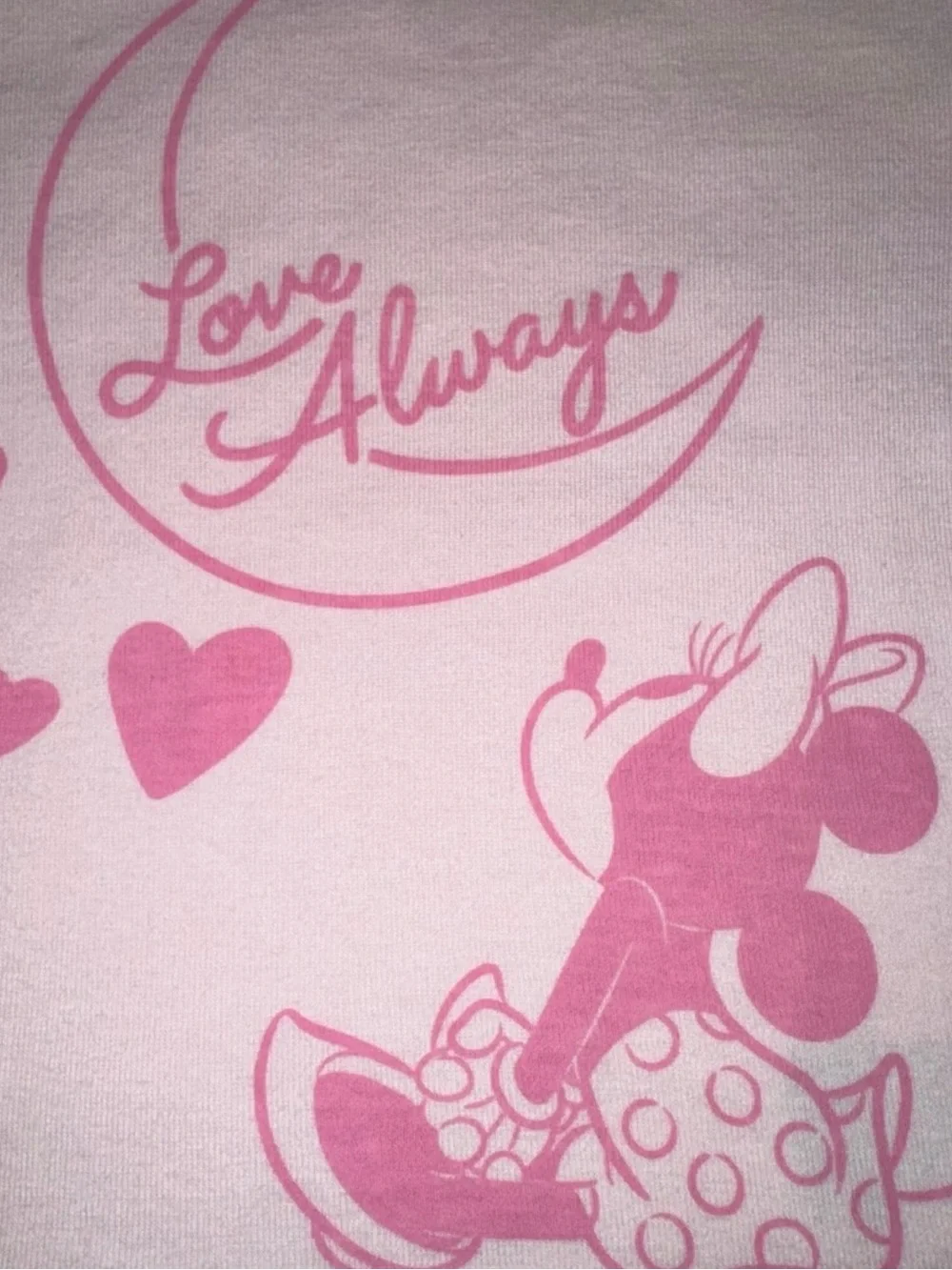 Old Navy Girls’ Minnie Mouse Love Always Pajama Set Moon & Stars 4T